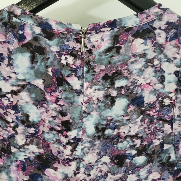 Rebecca Taylor 100% Silk Dress Sleeveless Abstract Multicolor Jewel Tones Fairy‎ - Picture 8 of 14